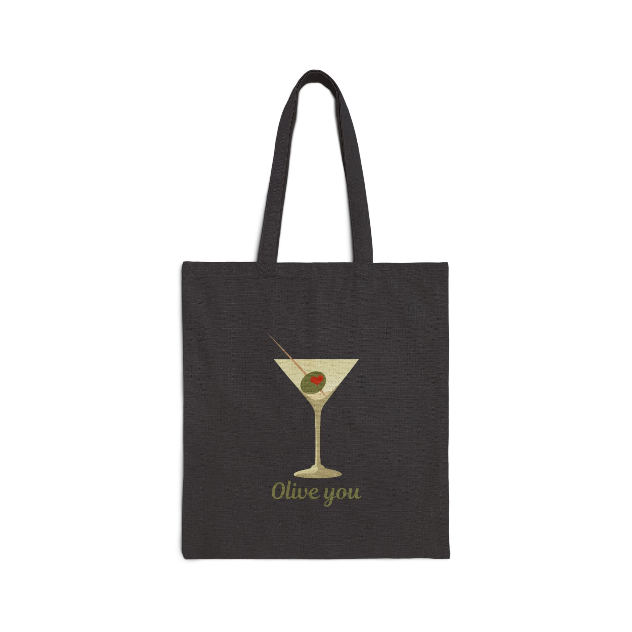 Olive You Martini Cotton Canvas Tote