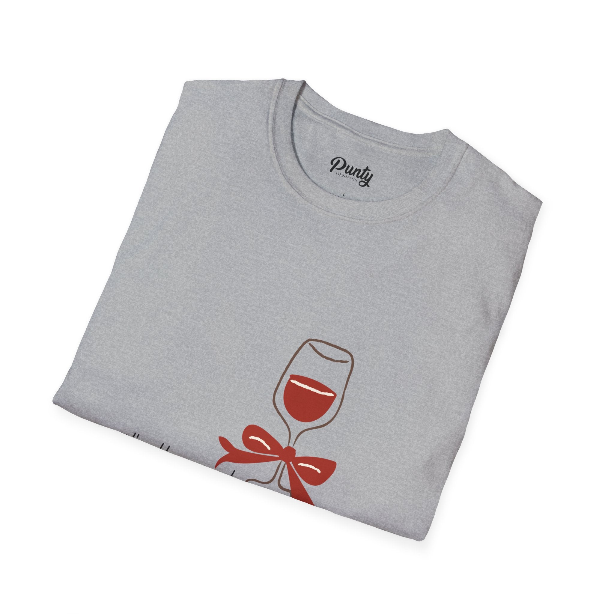 Most Winederful Time Of The Year - Bow - Softstyle Cotton Tee