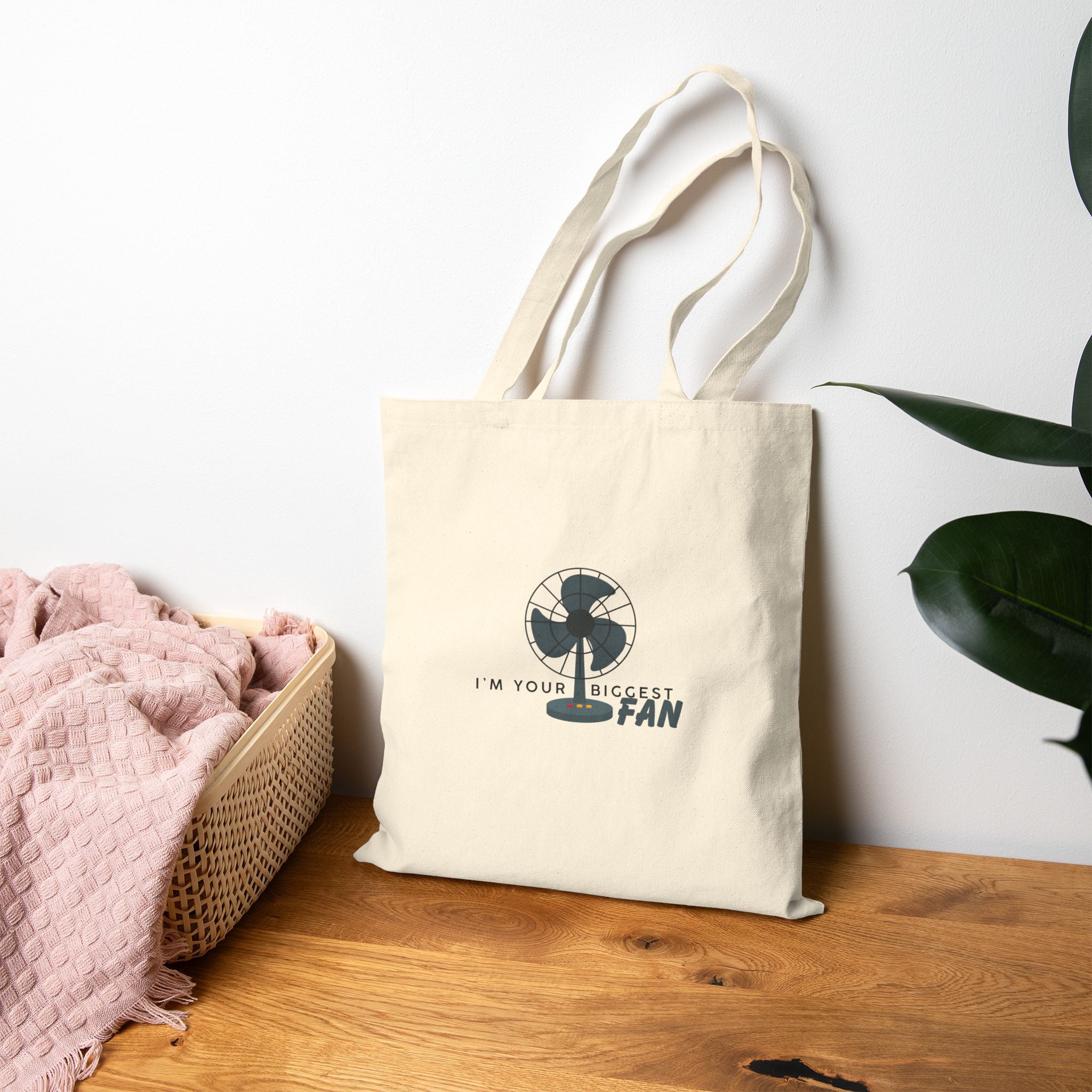 I'm Your Biggest Fan Cotton Canvas Tote