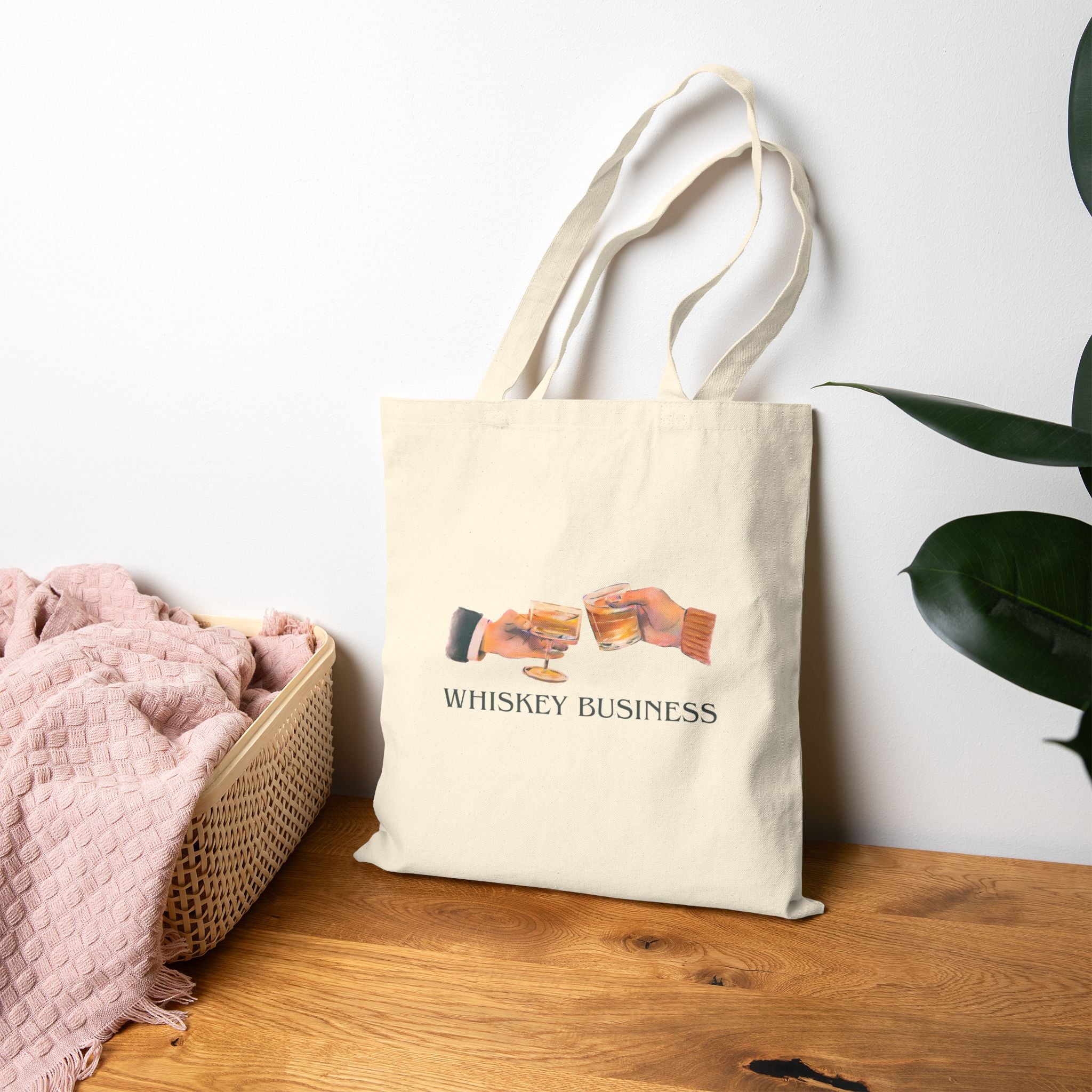 Whiskey Business Cotton Canvas Tote