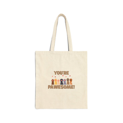 You're Pawesome Cotton Canvas Tote