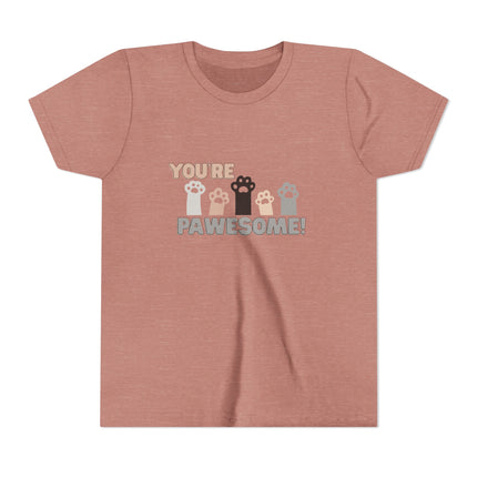 You're Pawesome Youth Short Sleeve Tee