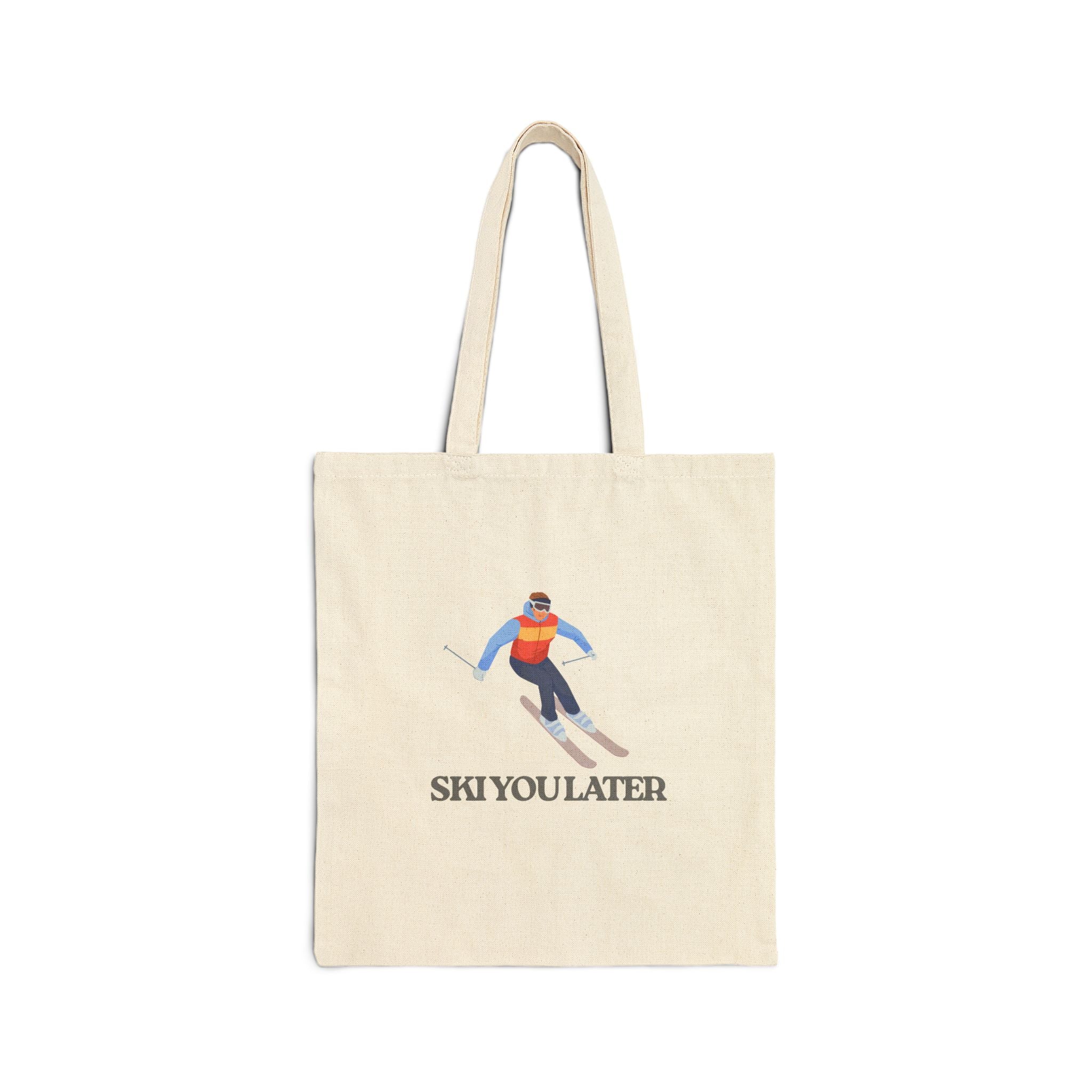 Ski You Later Cotton Canvas Tote Bag