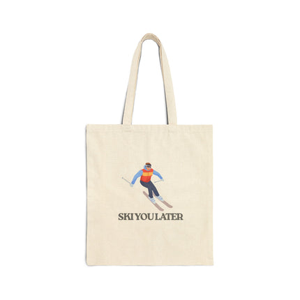 Ski You Later Cotton Canvas Tote Bag