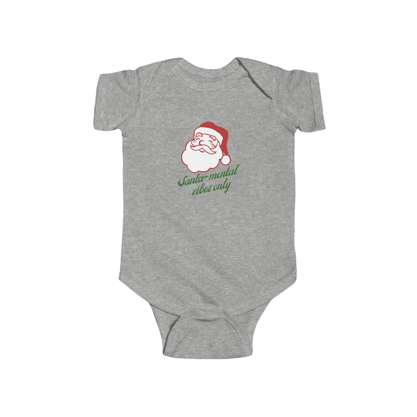 Santa-Mental Vibes Only Baby Onesie