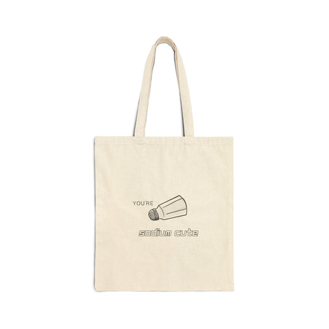You're Sodium Cute Cotton Canvas Tote