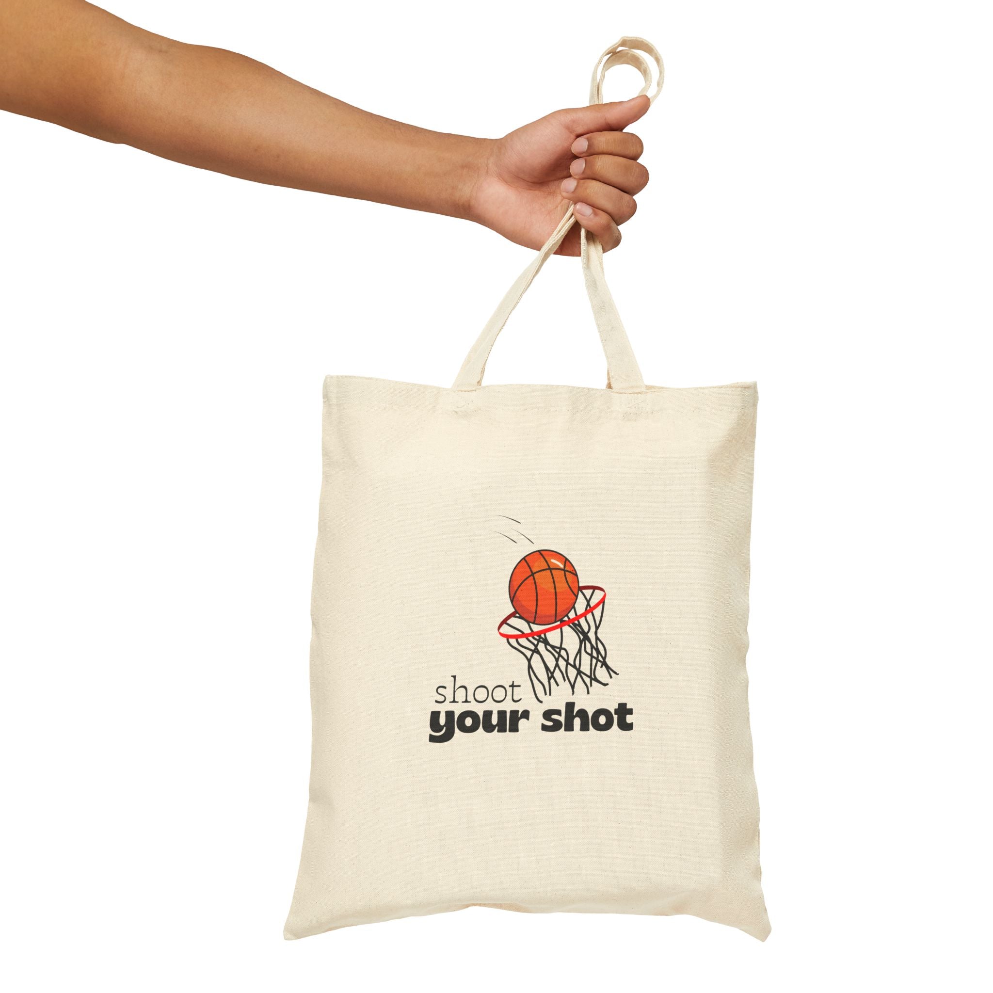 Shoot Your Shot Cotton Canvas Tote