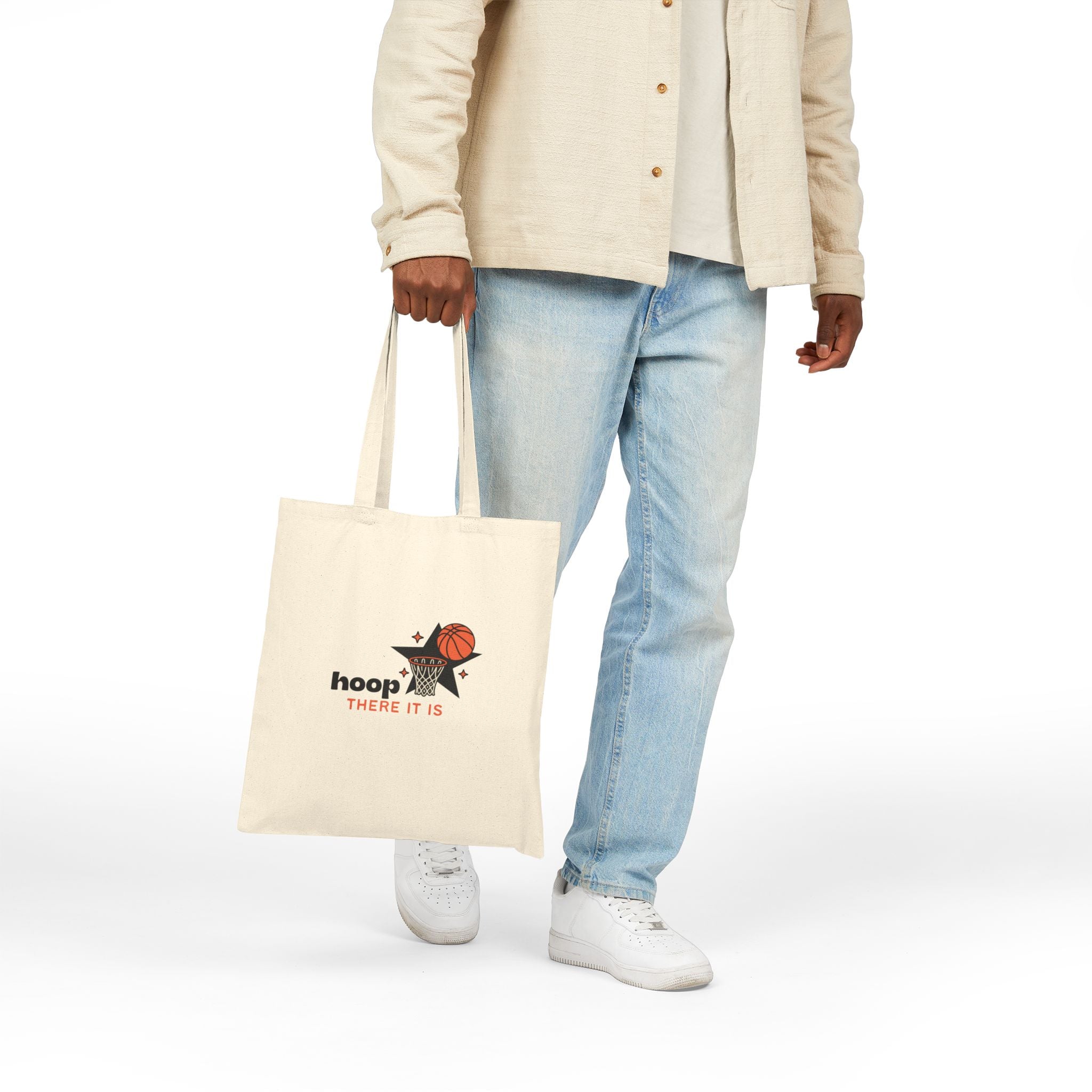 Hoop There It Is Cotton Canvas Tote