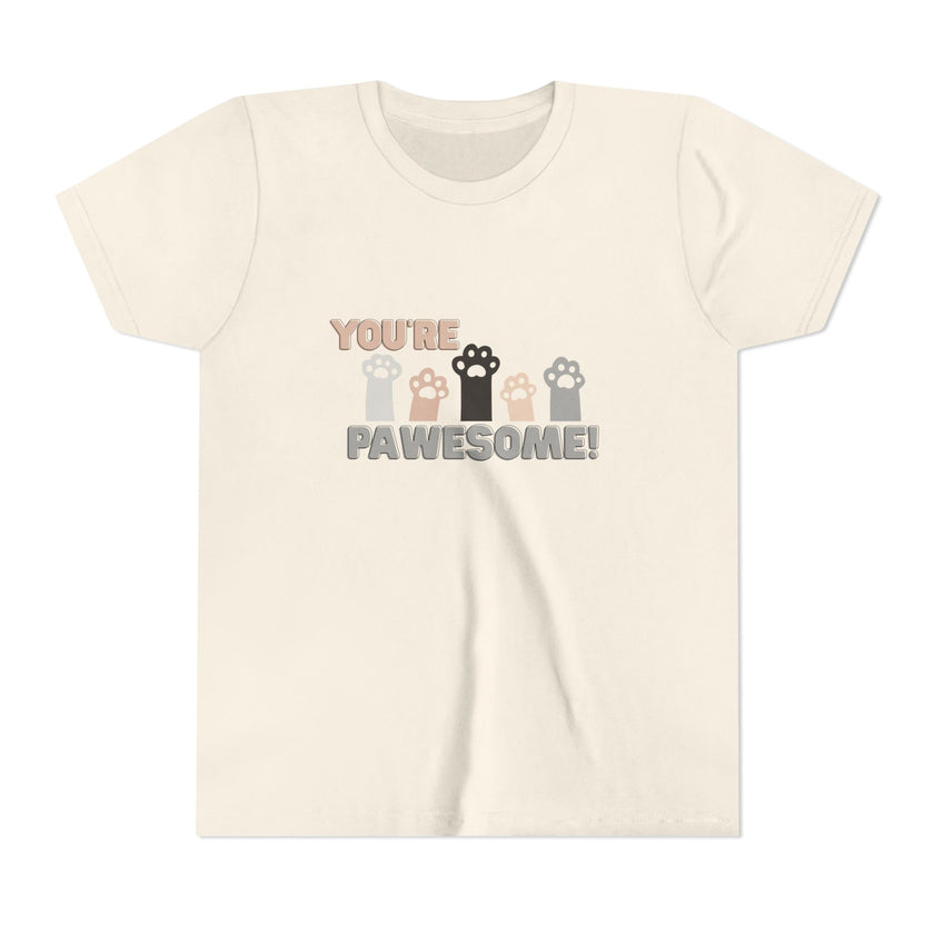 You're Pawesome Youth Short Sleeve Tee