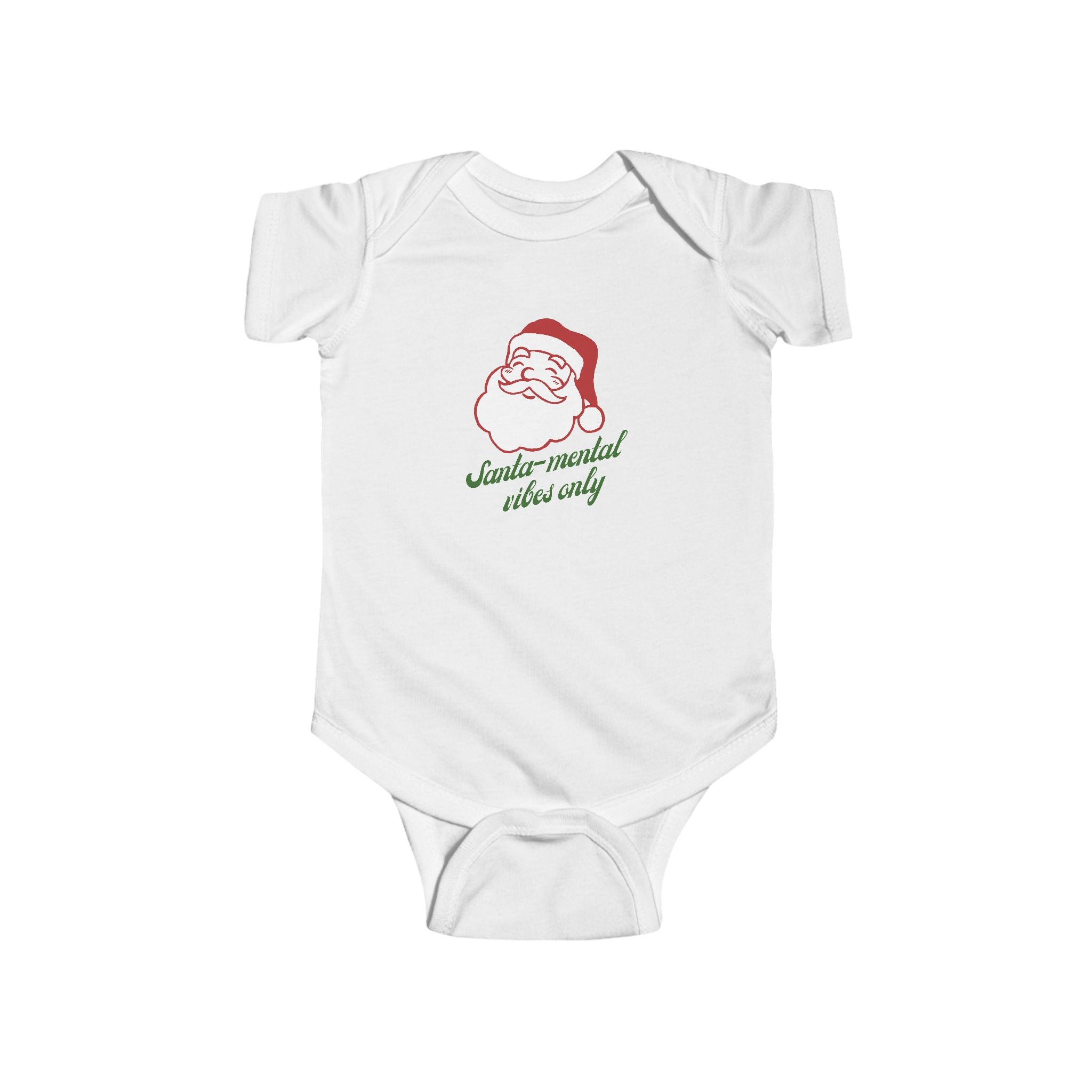 Santa-Mental Vibes Only Baby Onesie
