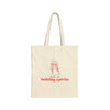 Full Of Holiday Spirits - Pink - Cotton Canvas Tote Bag