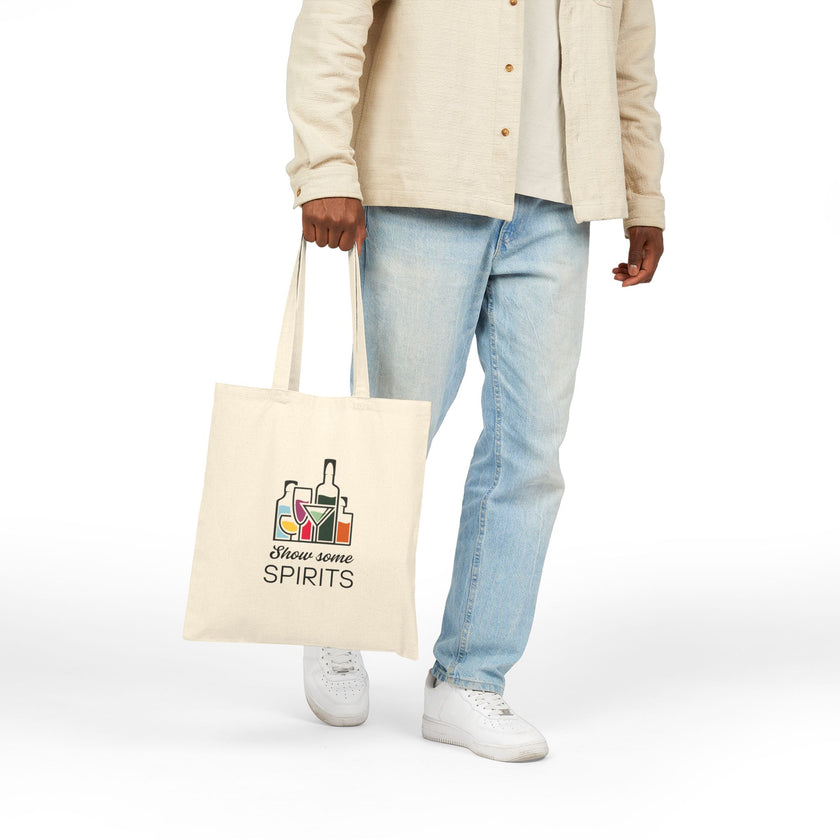 Show Some Spirits Cotton Canvas Tote