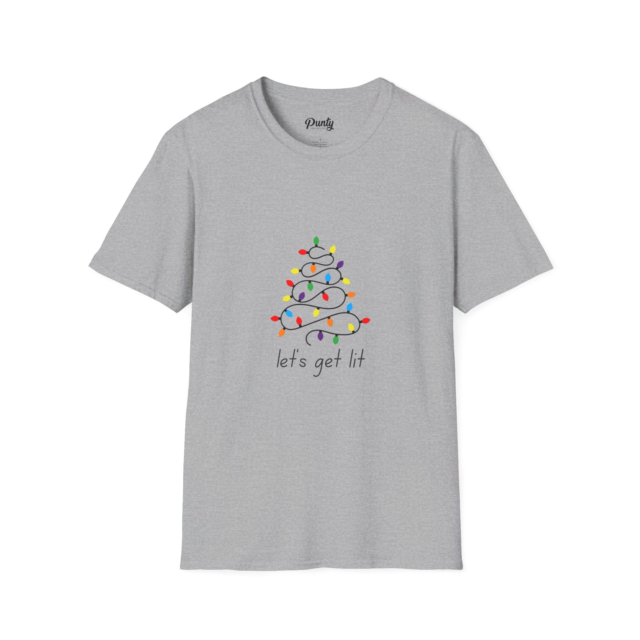Let's Get Lit - Tree - Softstyle Cotton Tee