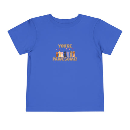You're Pawesome- Hearts- Toddler Tee