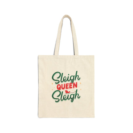 Sleigh Queen Sleigh Cotton Canvas Tote Bag