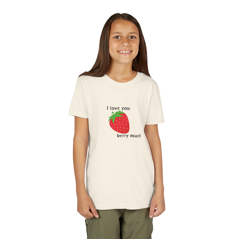 I Love You Berry Much Youth Short Sleeve Tee