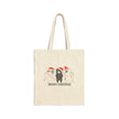 Meowy Christmas Cotton Canvas Tote Bag