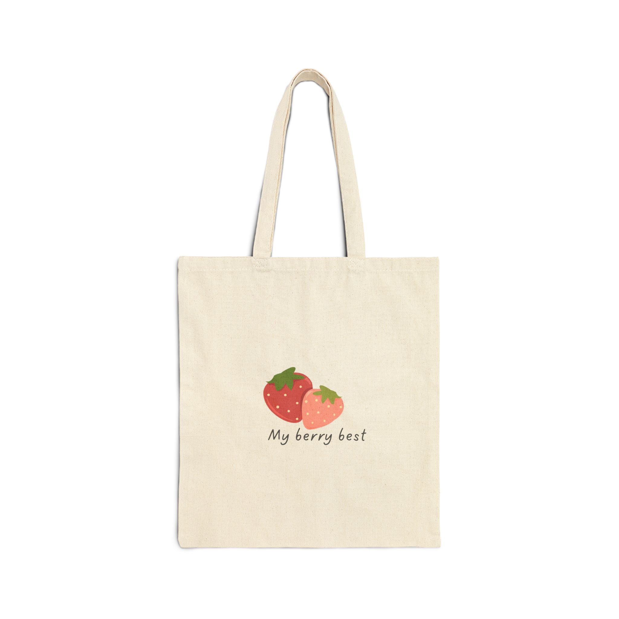My Berry Best Cotton Canvas Tote