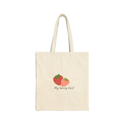 My Berry Best Cotton Canvas Tote