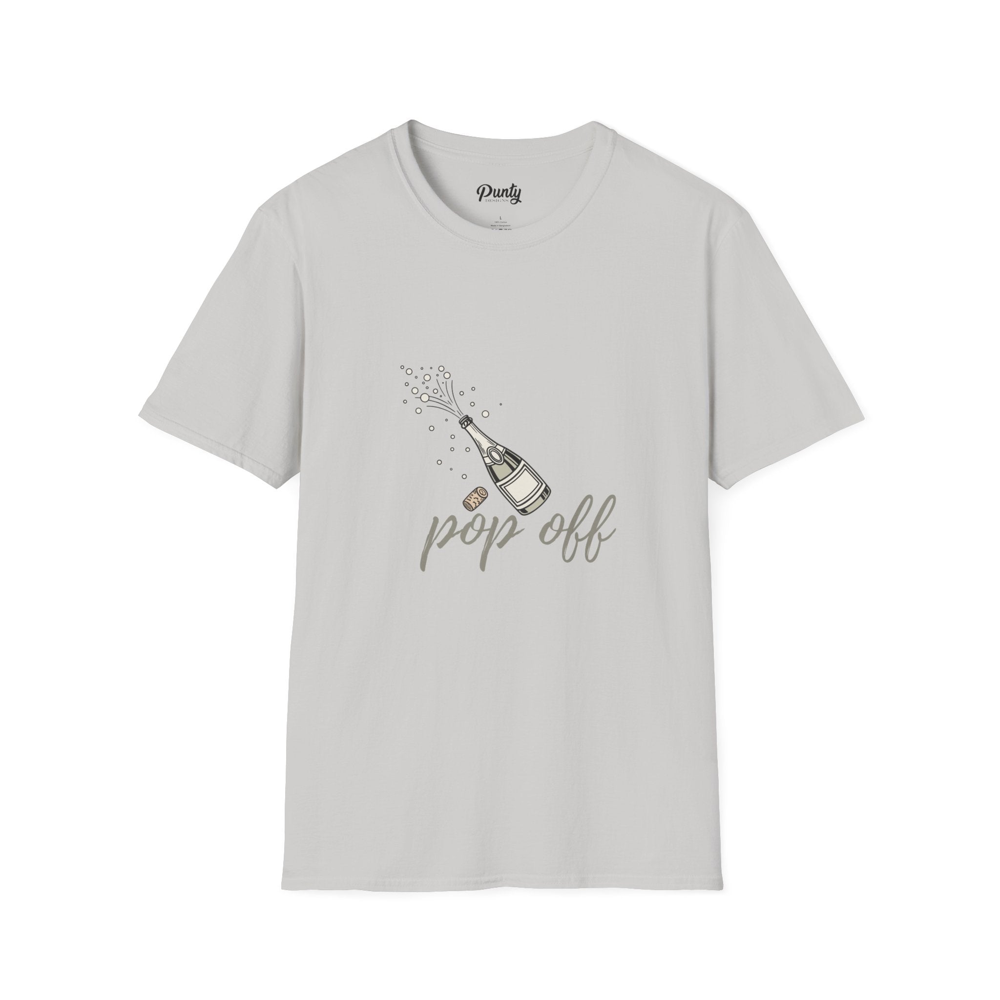 Pop Off - Silver - Softstyle Cotton Tee