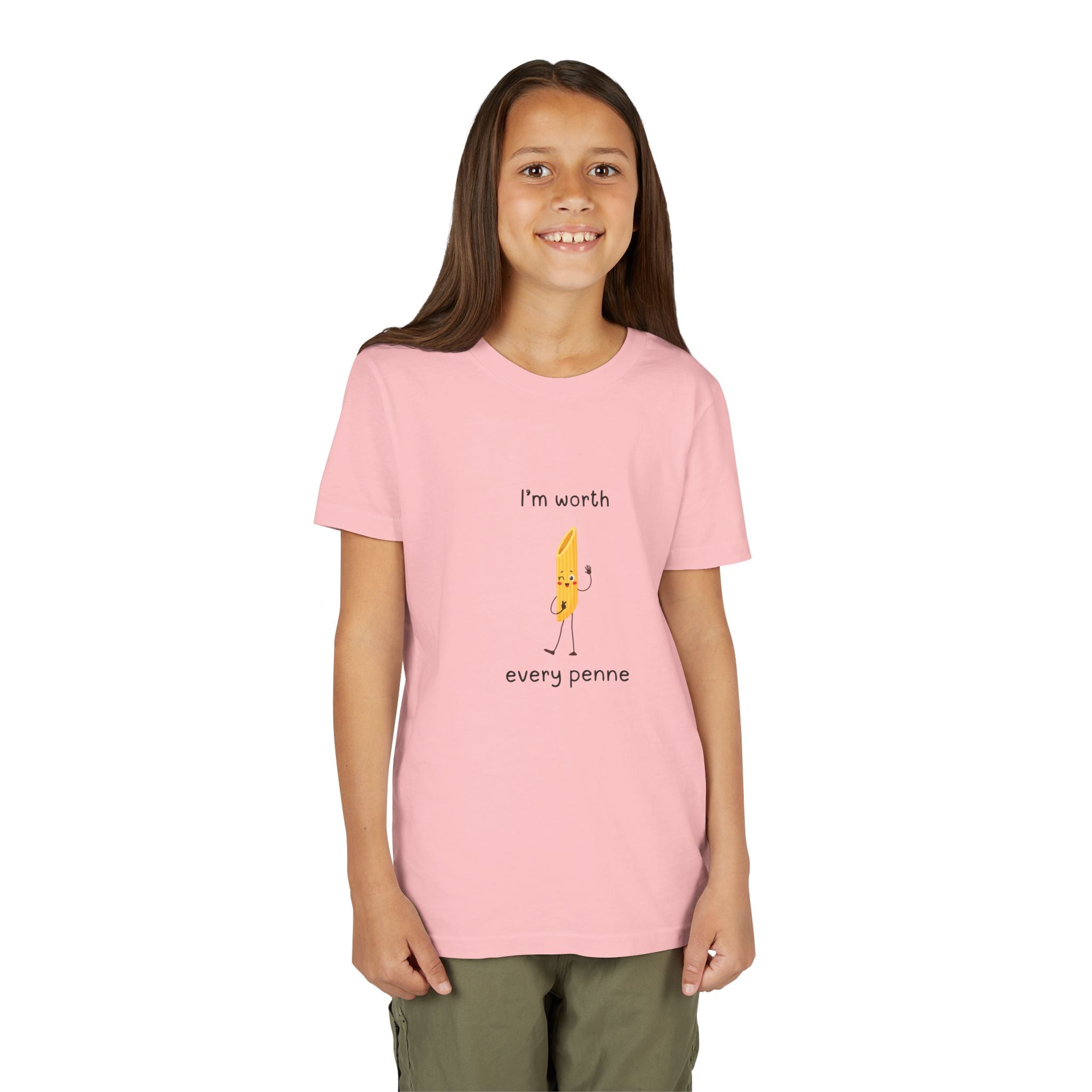 I'm Worth Every Penne Youth Short Sleeve Tee