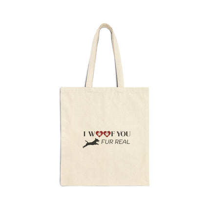 I Woof You Fur Real Cotton Canvas Tote