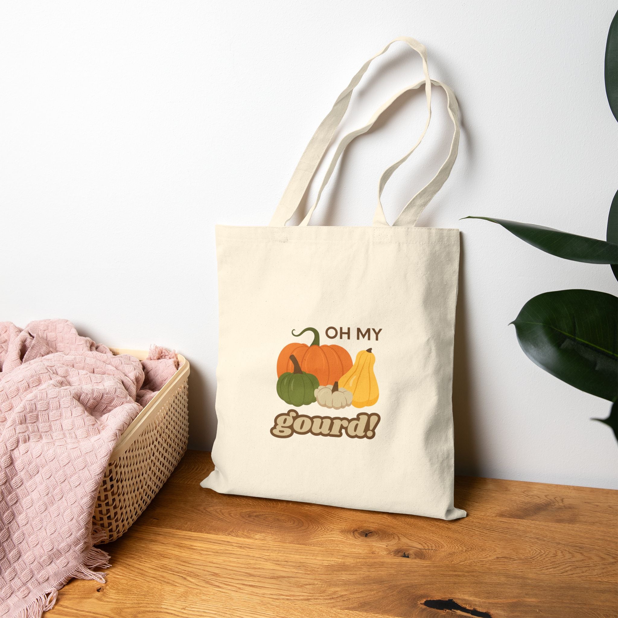 Oh My Gourd Cotton Canvas Tote
