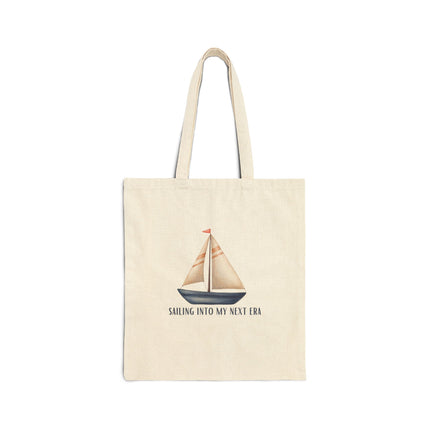 Sailing Into My Next Era Cotton Canvas Tote