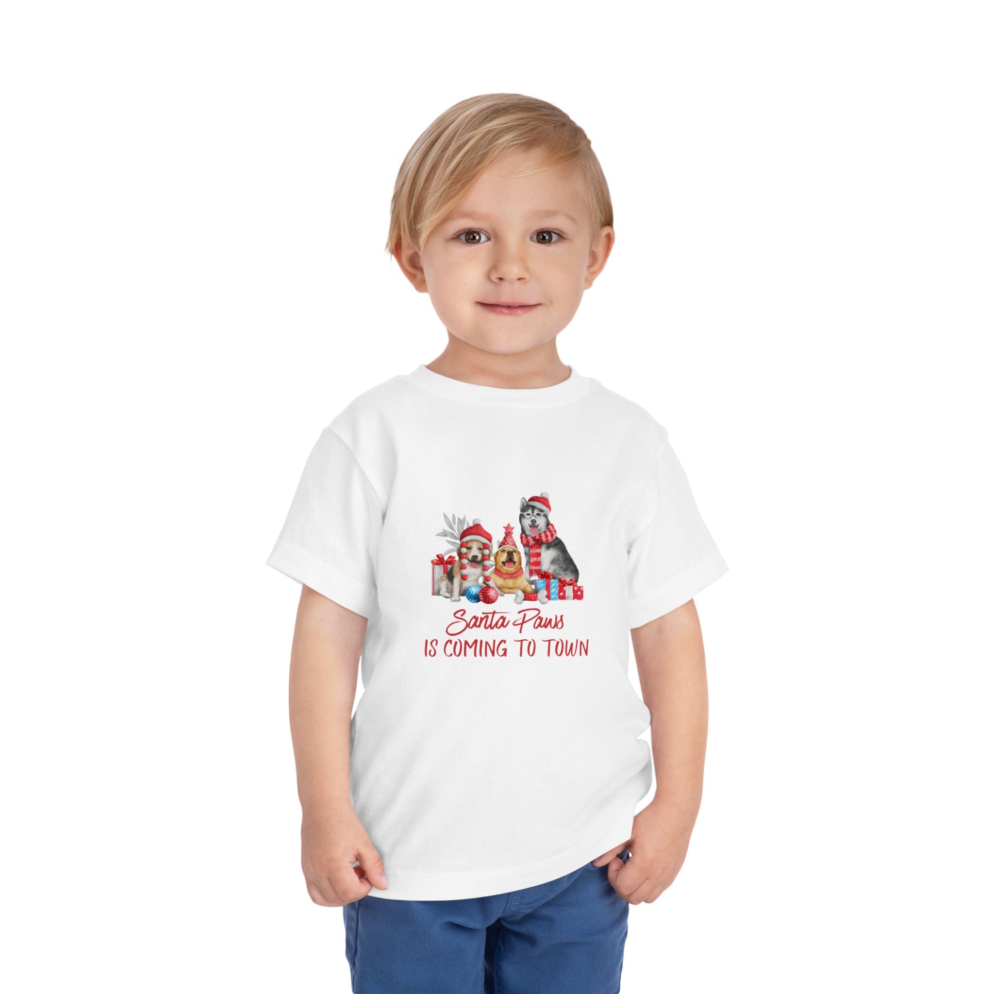 Santa Paws Is Coming To Town Toddler Tee