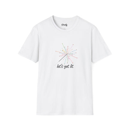 Let's Get Lit - Firework -  Softstyle Cotton Tee