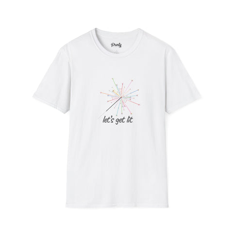 Let's Get Lit - Firework -  Softstyle Cotton Tee