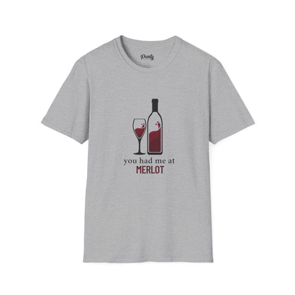 You Had Me At Merlot Softstyle Cotton Tee