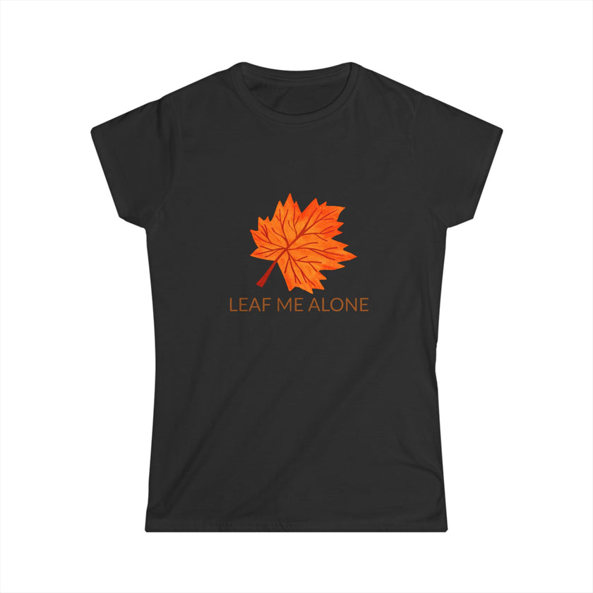Leaf Me Alone Fitted Softstyle Cotton Tee