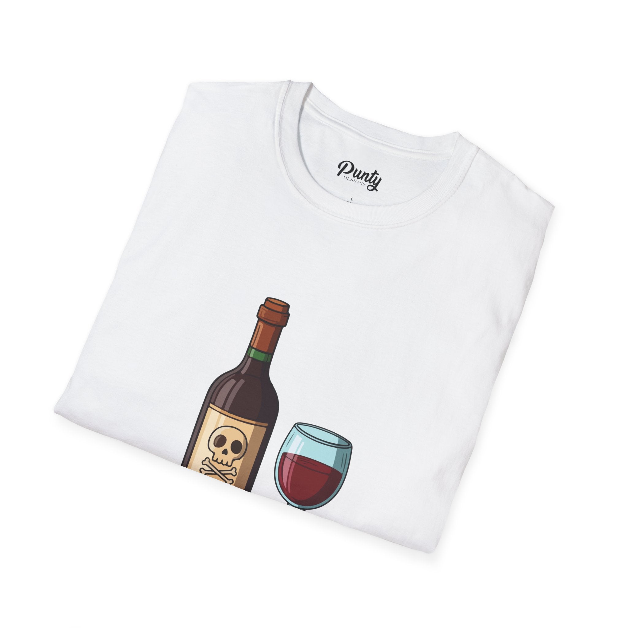 Happy Hallo-Wine Bottle Softstyle Cotton Tee