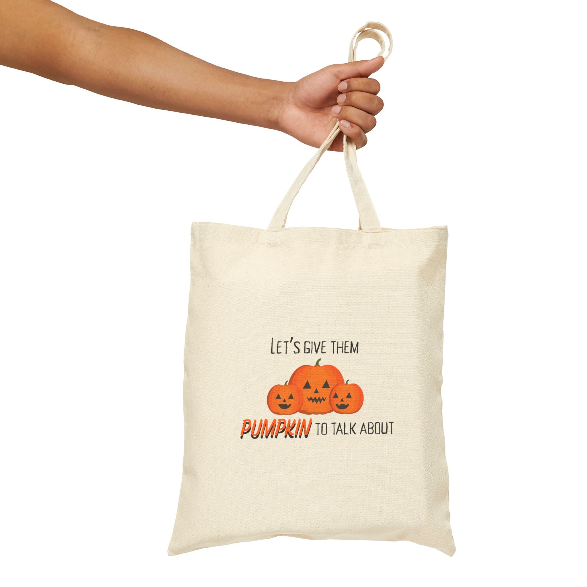 Pumpkin To Talk About Cotton Canvas Tote