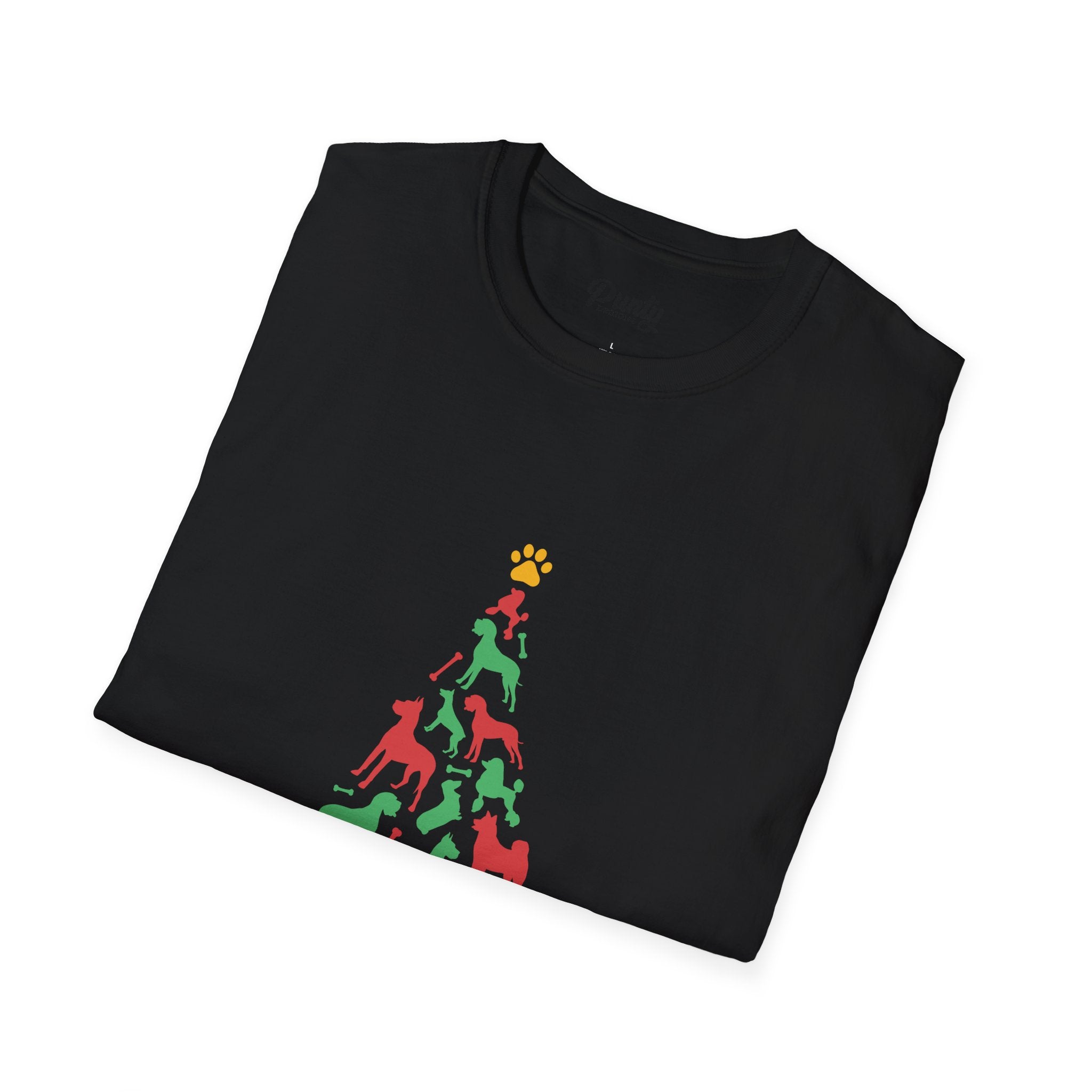 Santa Paws Is Coming To Town Softstyle Cotton Tee