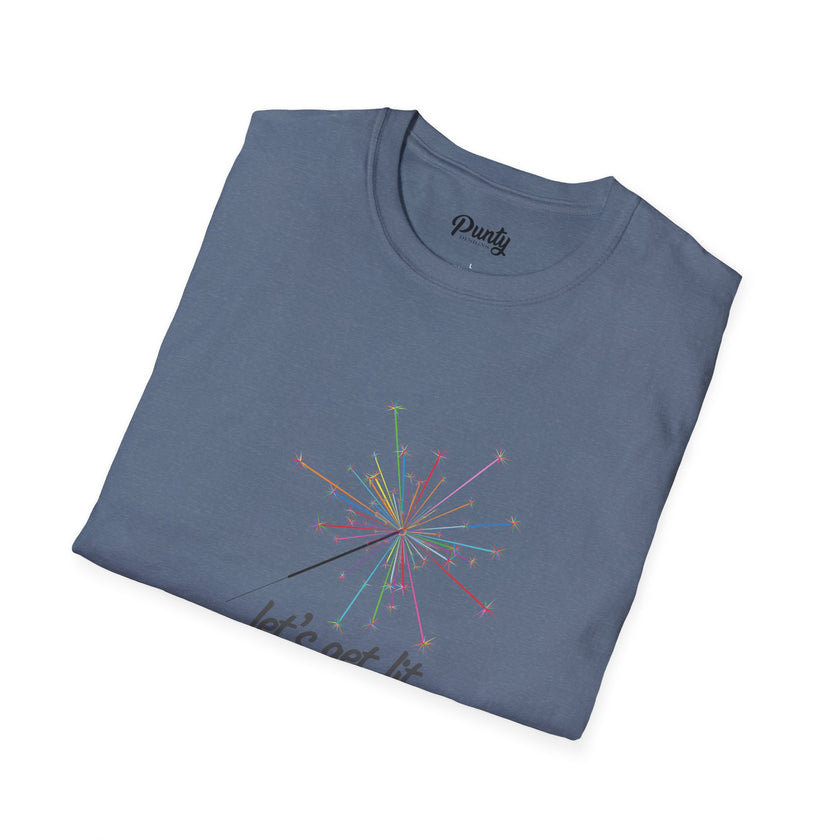Let's Get Lit - Firework -  Softstyle Cotton Tee