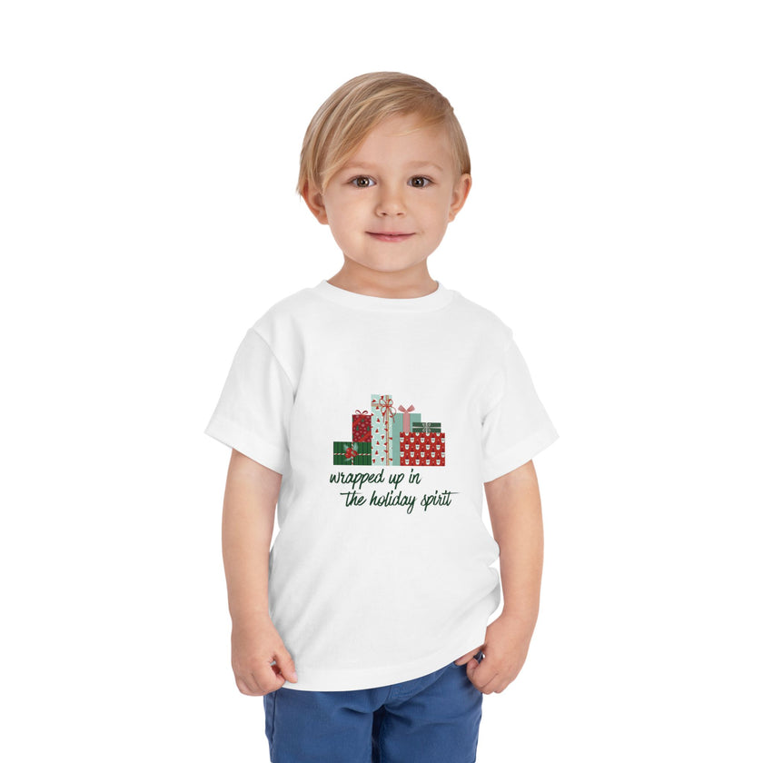 Wrapped Up In The Holiday Spirit Toddler Tee