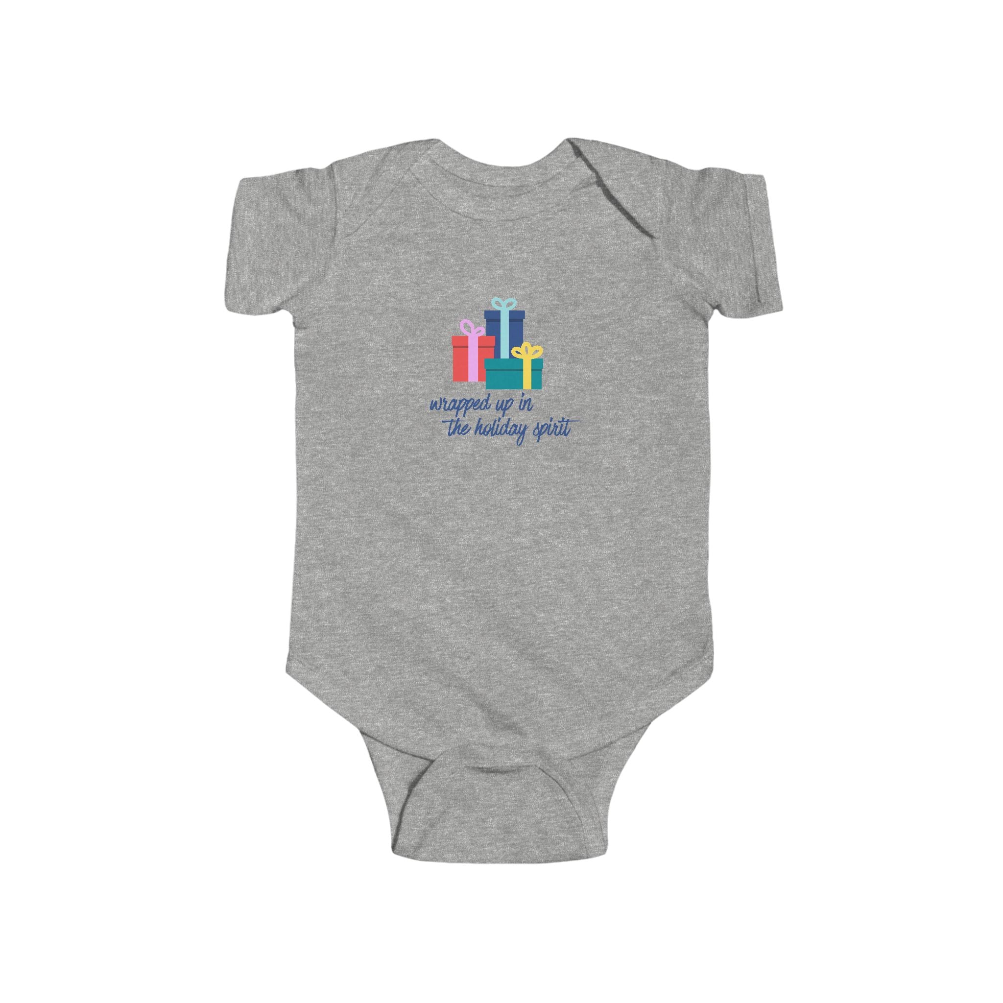 Wrapped Up In The Holiday Spirit- Multi- Baby Onesie