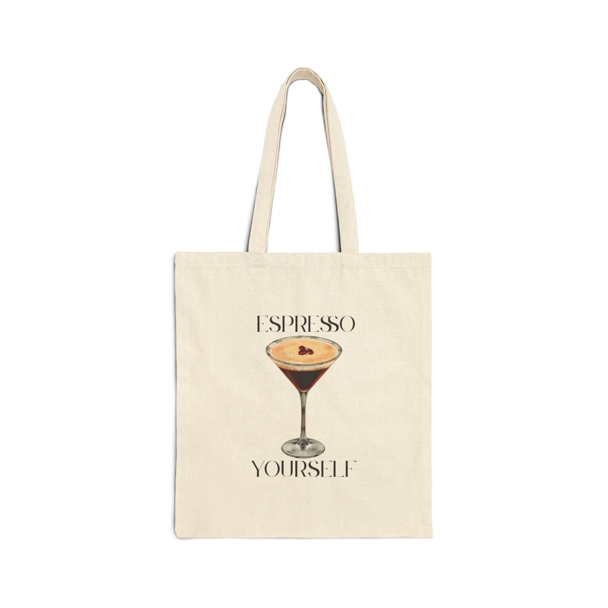 Espresso Yourself Cotton Canvas Tote