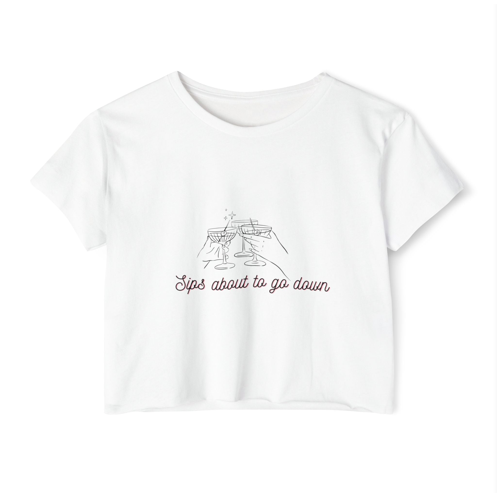 Sips About To Go Down Festival Crop Top