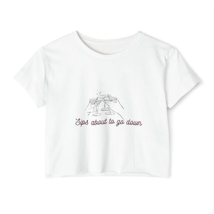 Sips About To Go Down Festival Crop Top