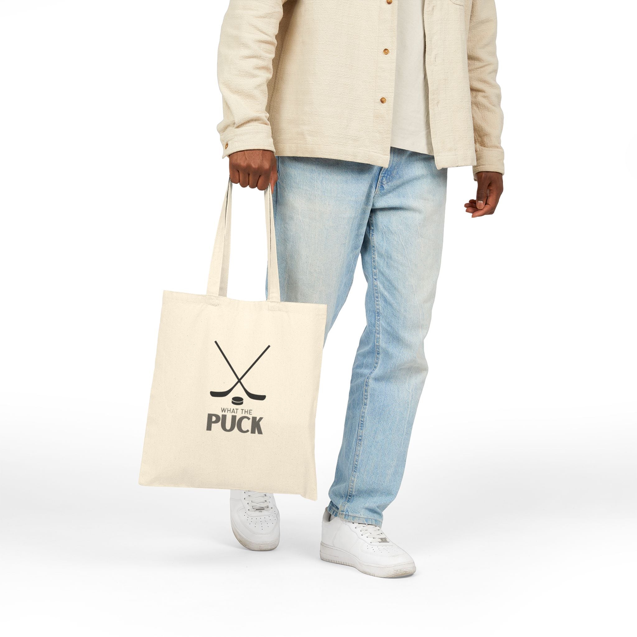 What The Puck Cotton Canvas Tote