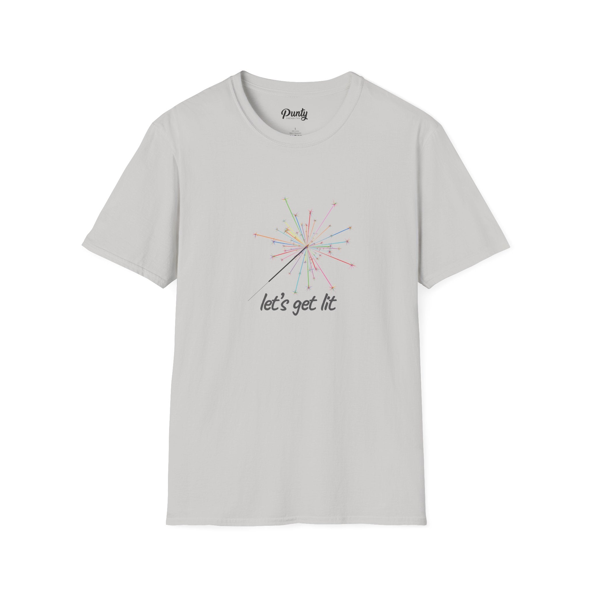 Let's Get Lit - Firework -  Softstyle Cotton Tee