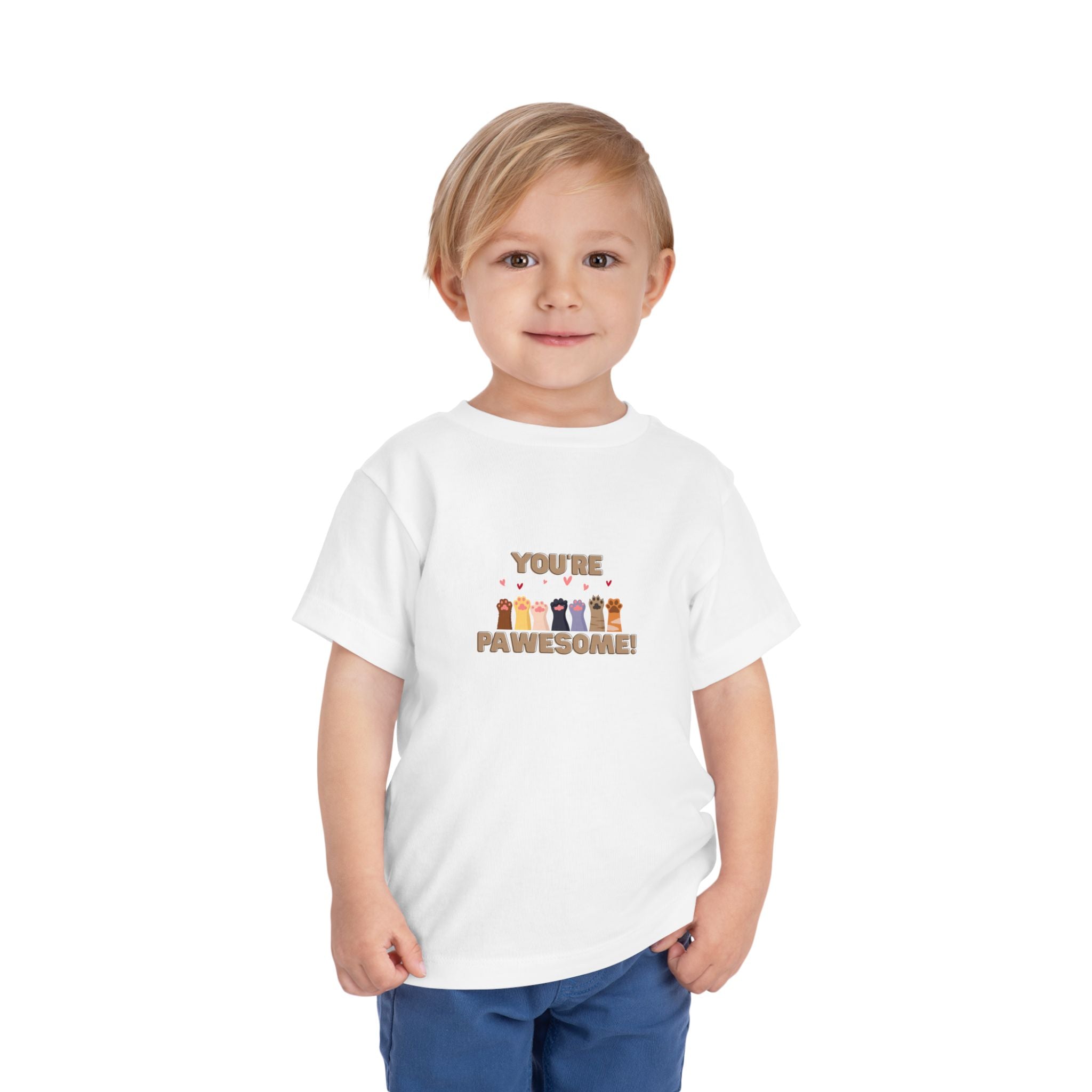 You're Pawesome- Hearts- Toddler Tee