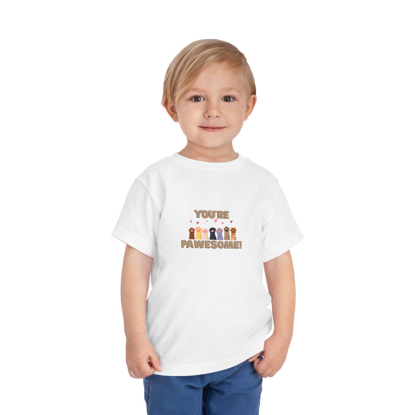 You're Pawesome- Hearts- Toddler Tee