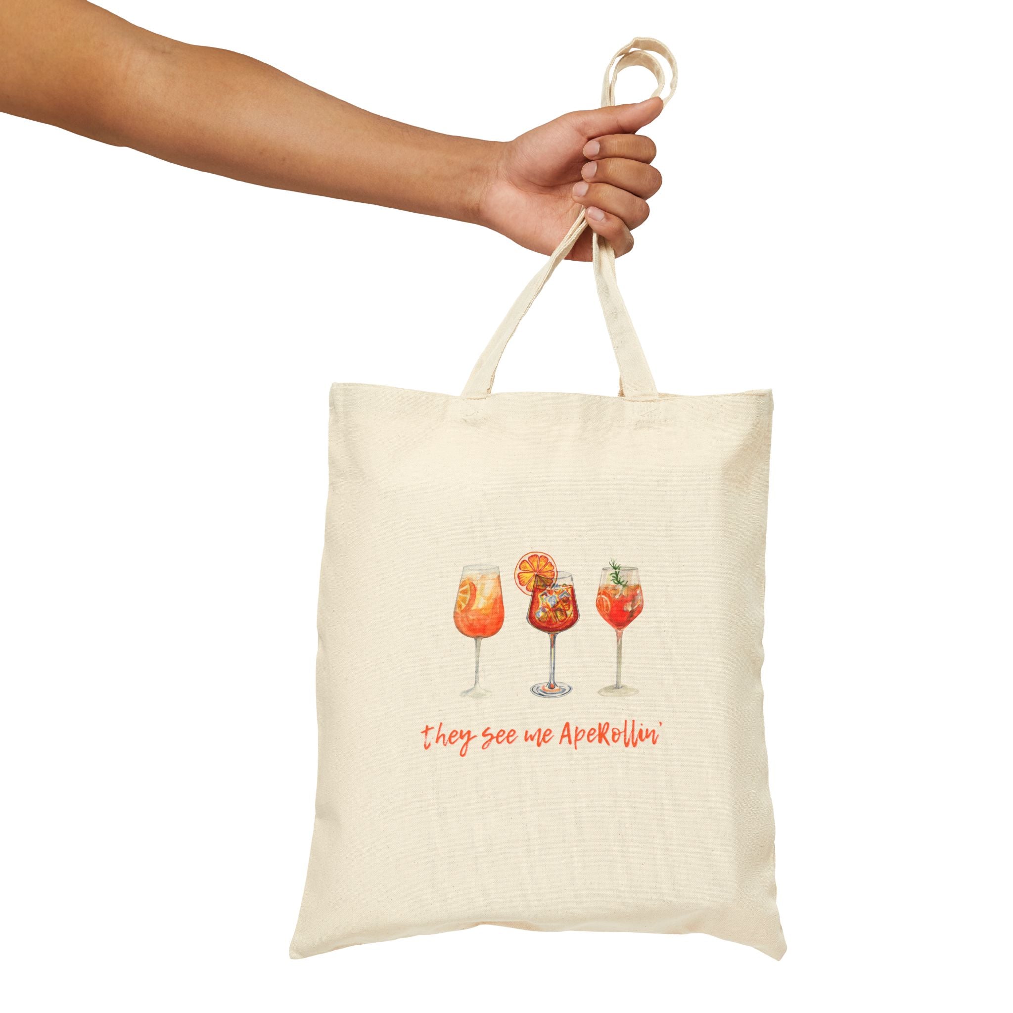 Aperollin' Cotton Canvas Tote