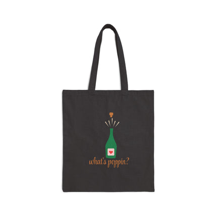 What's Poppin? Heart Cotton Canvas Tote