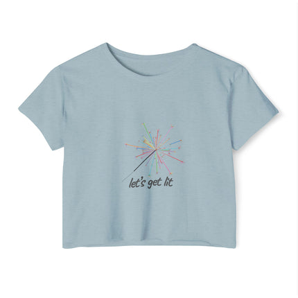 Let's Get Lit- Sparkler-  Festival Crop Top