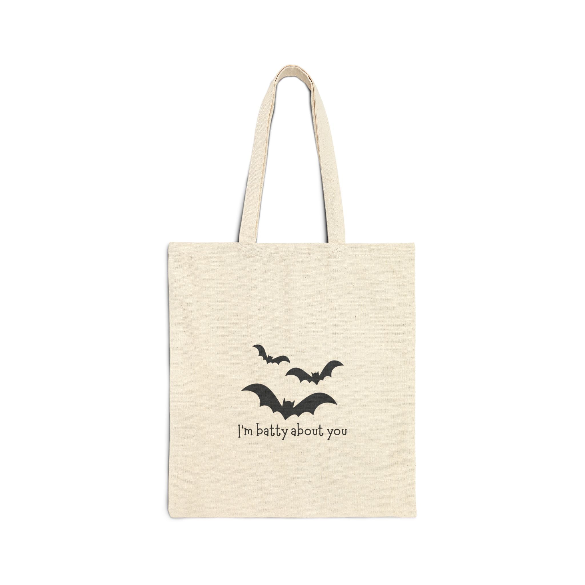 Batty About You Cotton Canvas Tote